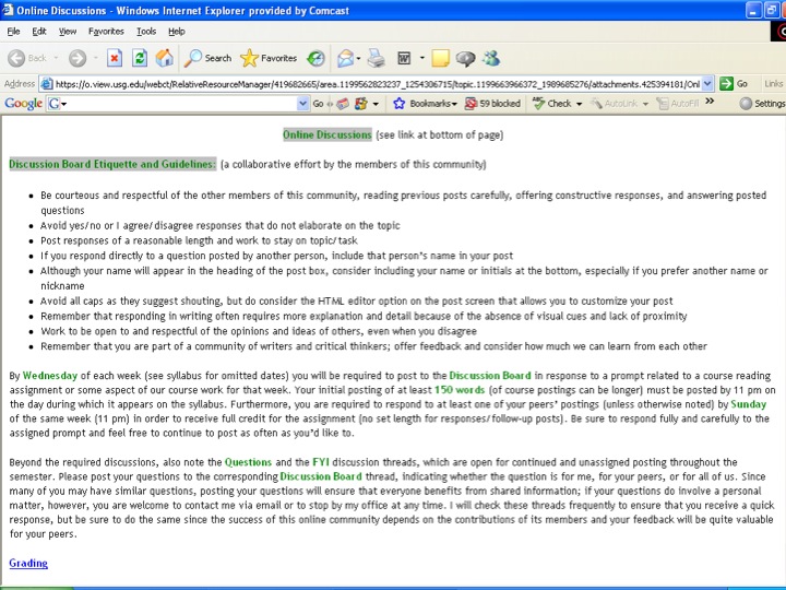Etiquette Guidelines