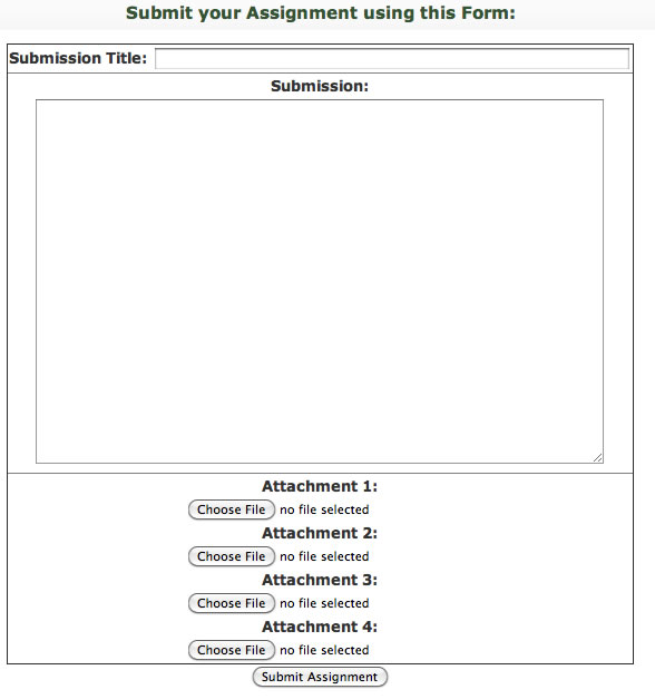 Workshop Submission Area