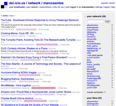 this image displays the user network page which feeds posts from other users in your network. Additionally, a sidebar shows all the people in a user's network.