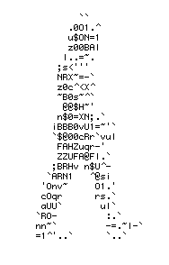 ASCII man walking