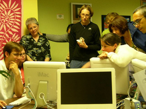 CIWIC participants working in the Michigan Tech computer lab