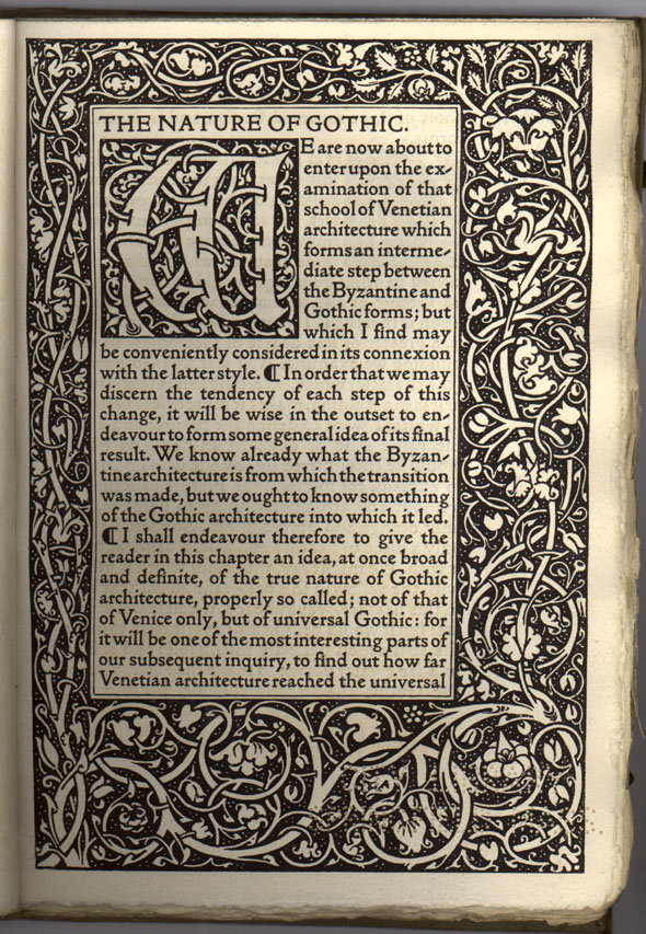 Front page of the Nature of Gothic