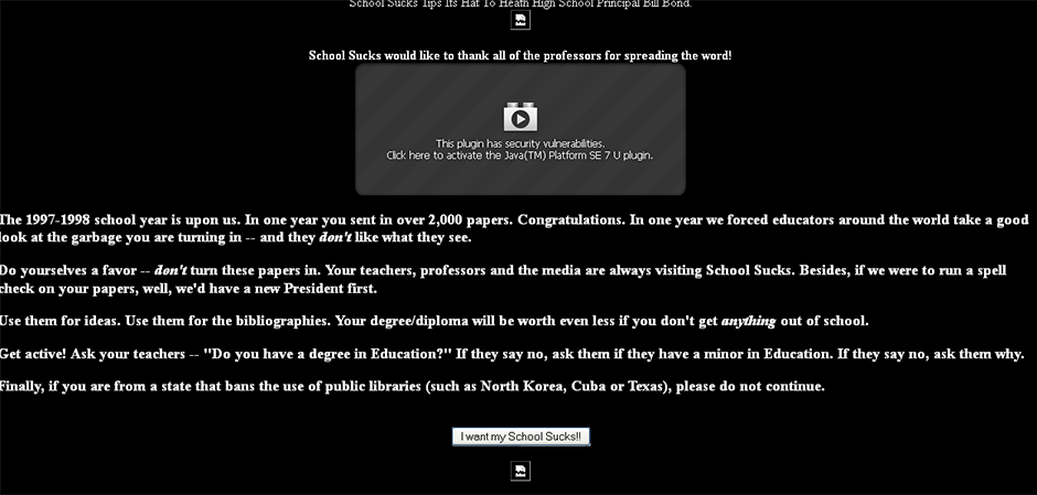 SchoolSucks.com, 1998