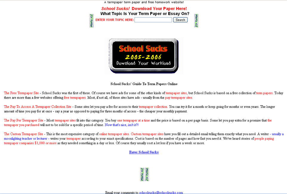 SchoolSucks.com, 2006