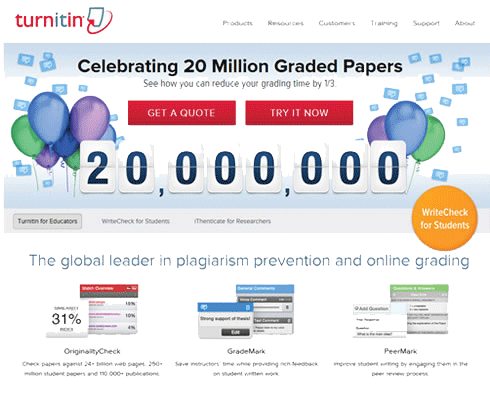 Turnitin says it saves time
