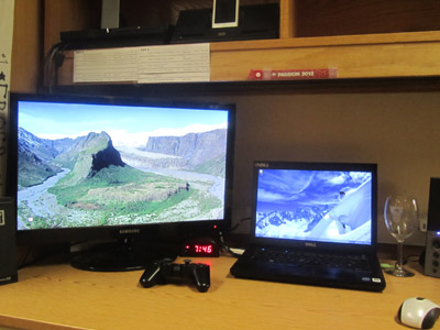 A cadet computer setup in the barracks.